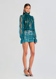 Ysolde Lace Dress in Sarcelle