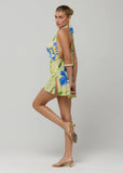 Bruna Cowl Neck Mini Dress in Solei