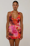 Cowl Neck Mini Dress in Bond