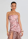Nicole Silk Chiffon Dress - Earl Rose Zebra