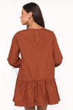 Arthur Long Sleeve Mini Dress - Camel