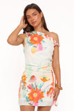 Elvira Mini Dress - Blue Alfresco Floral