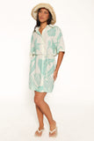 Karmon Mini Dress - Green Floral