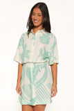 Karmon Mini Dress - Green Floral