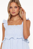 Keonia Mini Dress - Baby Blue Gingham