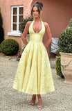 Effie Midi Dress - Lemon