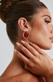 Eloise Earrings - Red/Gold