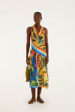 Multicolor Rainbow Summer Scarf  Blouse