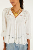 Off-White Richelieu Short Sleeve Blouse