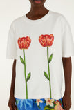 White Tropical Rose  T-Shirt