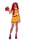 Fast Food Clown Costume and Wig Set