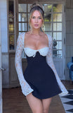 Jacinta Mini Dress - Black/White