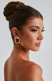 Kennedy Earrings - Red/Gold