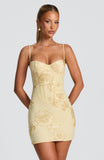 Nefertiti Mini Dress - Lemon