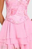 Embellished Corset Mini Dress in Blossom