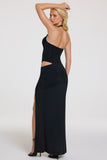 Halterneck Maxi Dress in Black