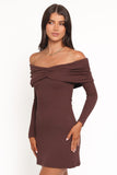 Danica Mini Dress - Chocolate Brown