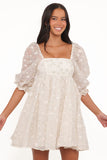 Lillan Mini Dress - Ivory Sequin