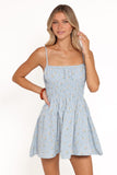 Makayla Mini Dress - Blue Floral