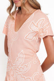 Tamika Mini Dress - Peach Floral