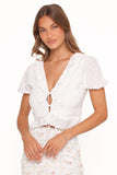 Andra Top - White Broderie
