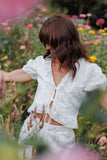 Andra Top - White Broderie