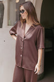 Arryn Short Sleeve Shirt - Chocolate Brown