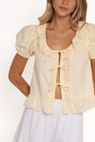 Aspen Tie Front Top - Mango