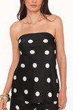 Belinda Strapless Top - Black/Cream