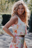Devlin Top - Pink Garden Floral