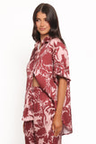 Elysia Shirt - Pink Burgundy