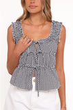 Harper Top - Black Gingham