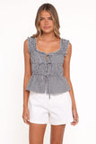 Harper Top - Black Gingham