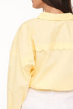 Inez Scallop Shirt - Yellow