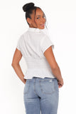 Ione Peplum Shirt - White