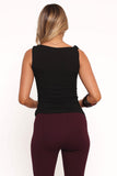 Lainey Twist Knit Top - Black