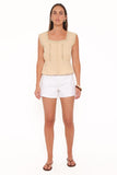 Luke Button Top - Khaki