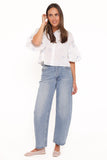 Luneth Button Up Blouse - White