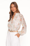 Marni Top - White Multi Floral