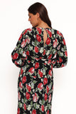 Minelli Pleat Top - Black Rose