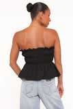 Wilhelmina Strapless Top - Black