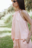 Wren Halter Tie Top - Pink