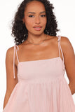 Zephyra Baby Doll Top - Pale Pink