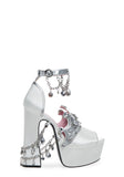Royal Charm Peep Toe Heels