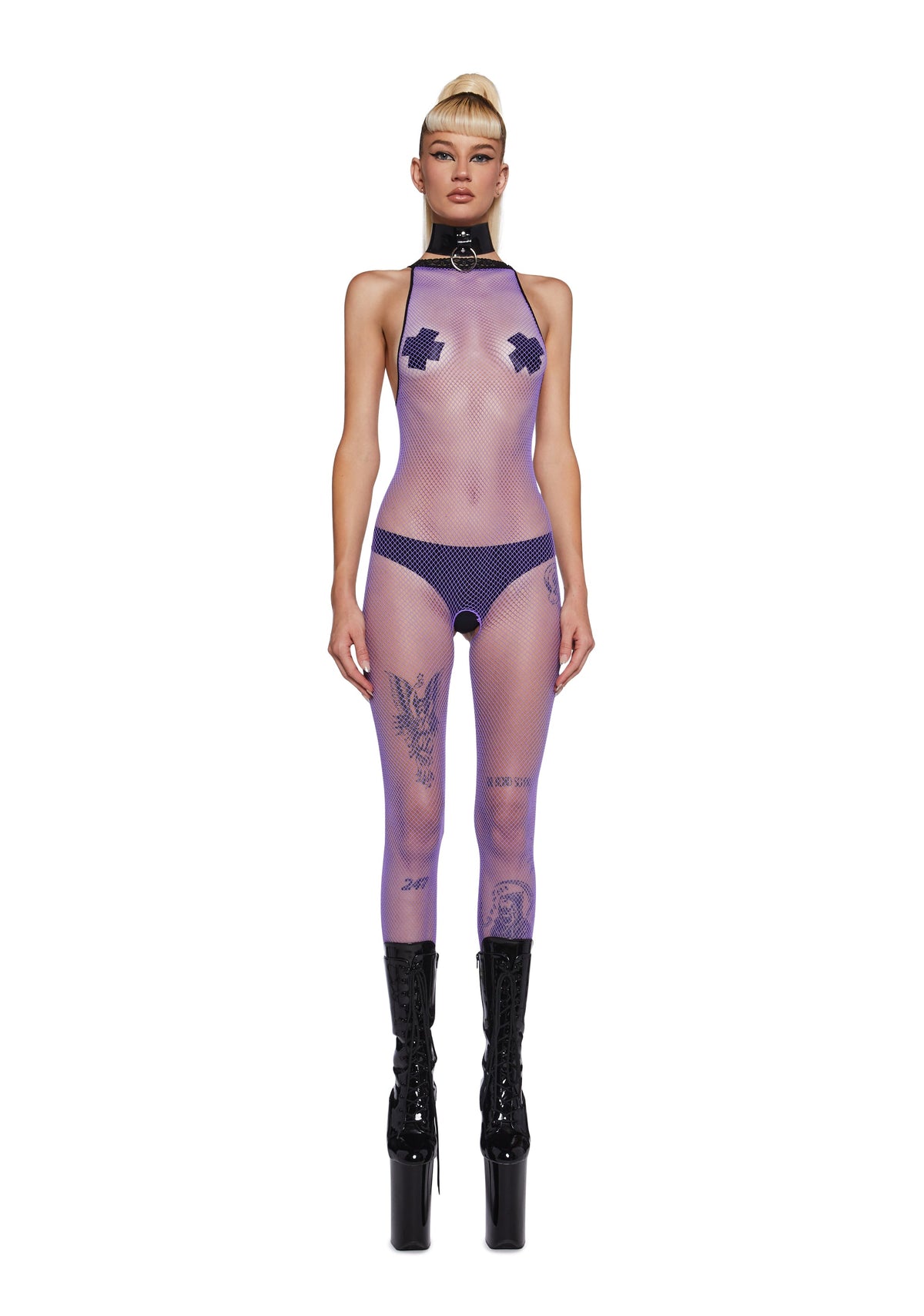 Electric Allure Fishnet Bodysuit