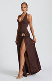 Saira Maxi Skirt - Plum Brown