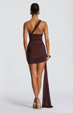 Shazia Mini Dress - Plum Brown