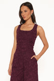 Ada Corset Top - Plum Burnout