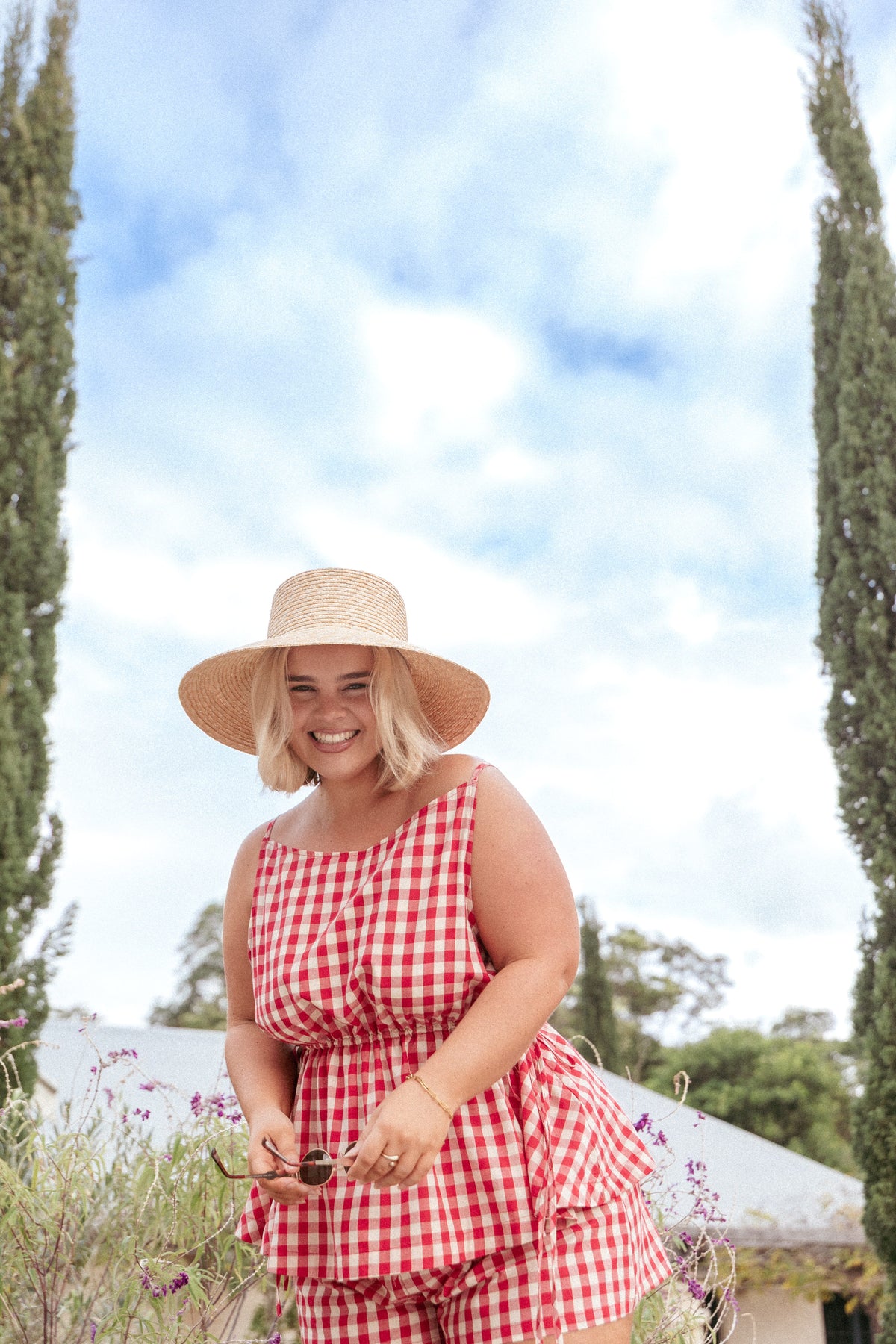 Rory Top - Red Gingham