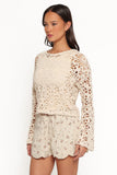 Rowley Crochet Top - Natural